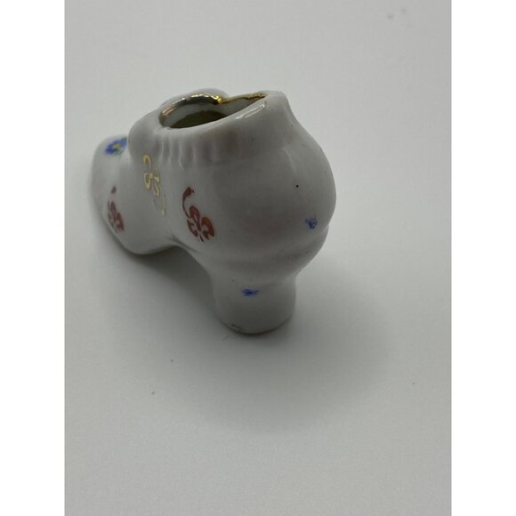 Miniature Porcelain Shoe Figurine With Floral & Gold Details Made In Occupied Ja - Picture 4 of 7